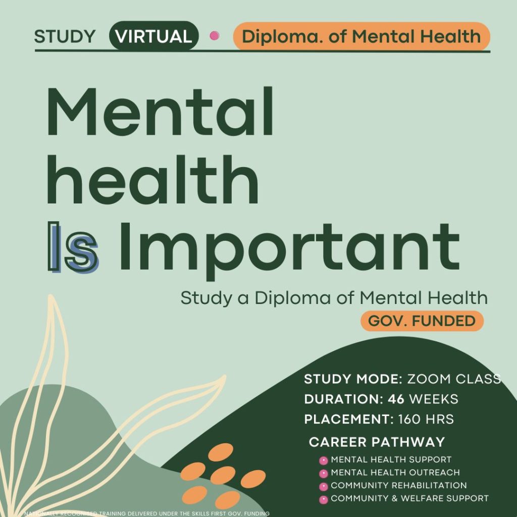 Student providing mental health support in a community setting.