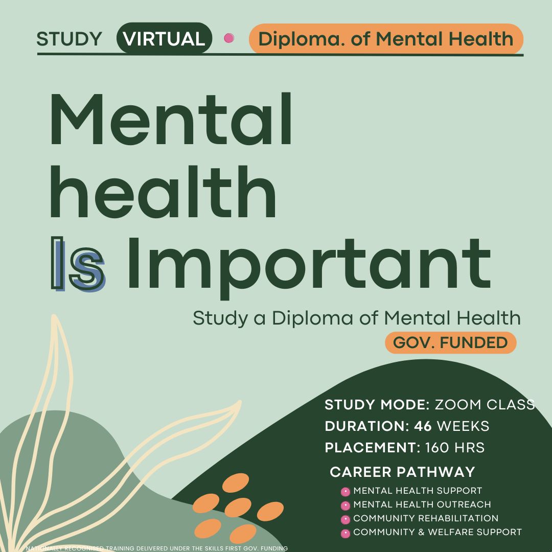 Student providing mental health support in a community setting.